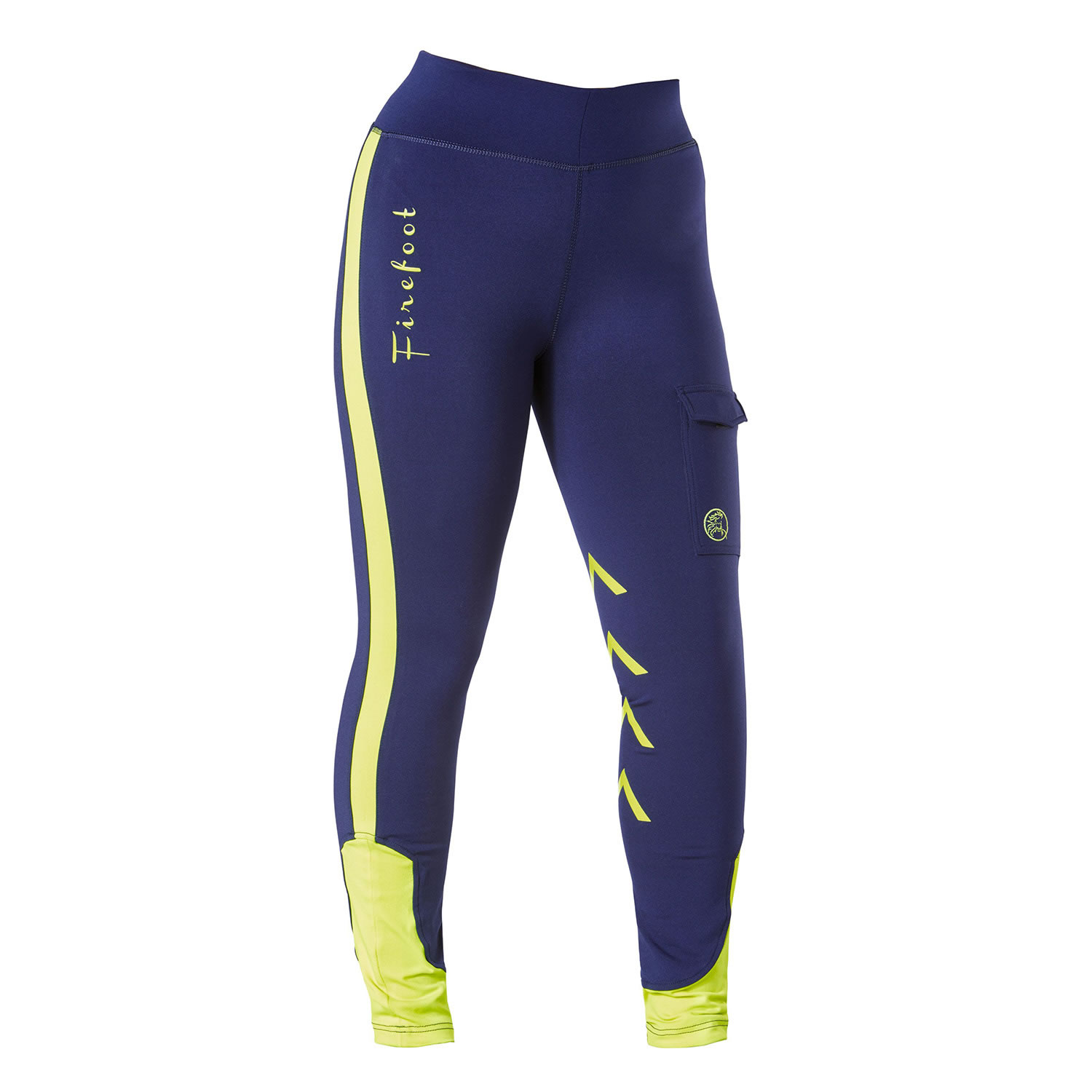 FIREFOOT RIPON REFLECTIVE BREECHES LADIES NAVY/YELLOW