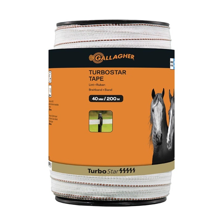 Gallagher TurboStar tape 40mm White 200m